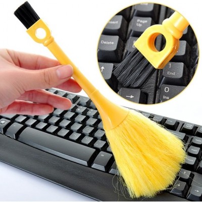 Two small brushes to sweep dust in the gap of the computer keyboard  soft brush for dust removal multi-purpose desktop cleaning